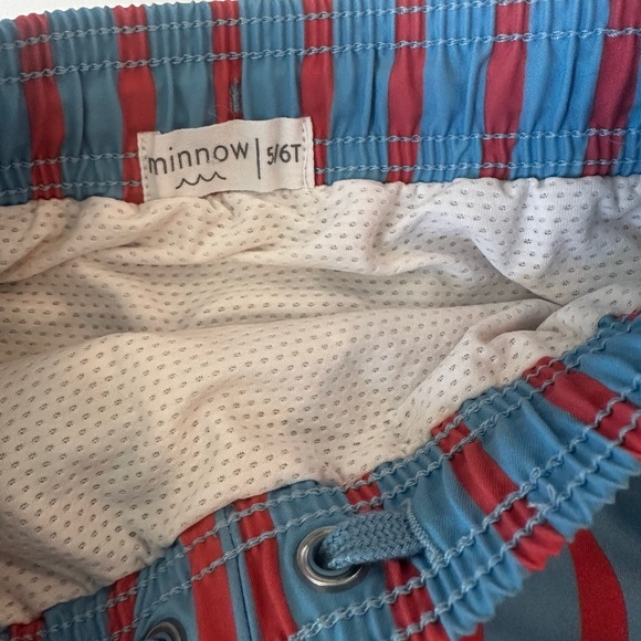Minnie Striped Blue and Red Swim Shorts - Picture 3 of 3
